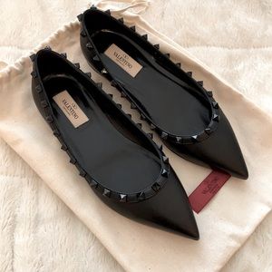 Valentino Rockstud Flats Noir